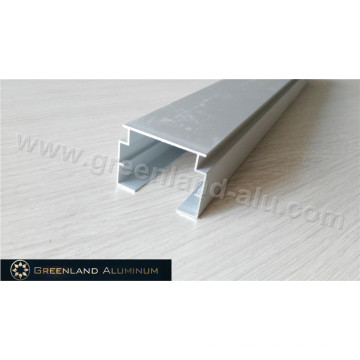 Voie principale aveugle verticale en aluminium argenté anodisé hauteur 32mm